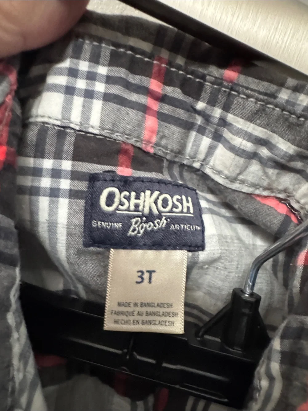 Oshkosh Kids Short-Sleeve Plaid Button-Up Shirt